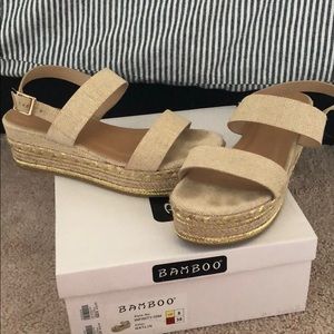 Espadrille platform sandal wedge